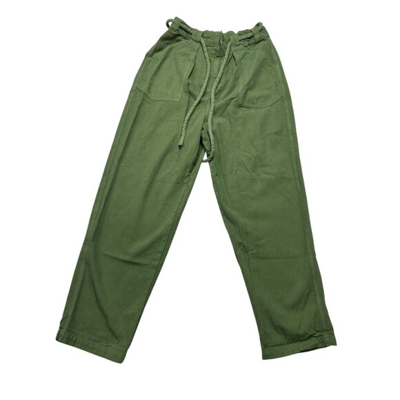FREE PEOPLE Sz Medium RANCHER WIDELEG CHINO PANT IN GREEN - Picture 7 of 11